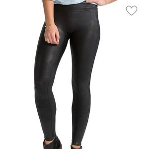 Spanx faux leather leggings XL